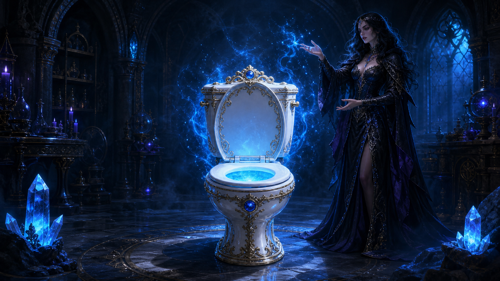Magische Toilette der Verzauberung